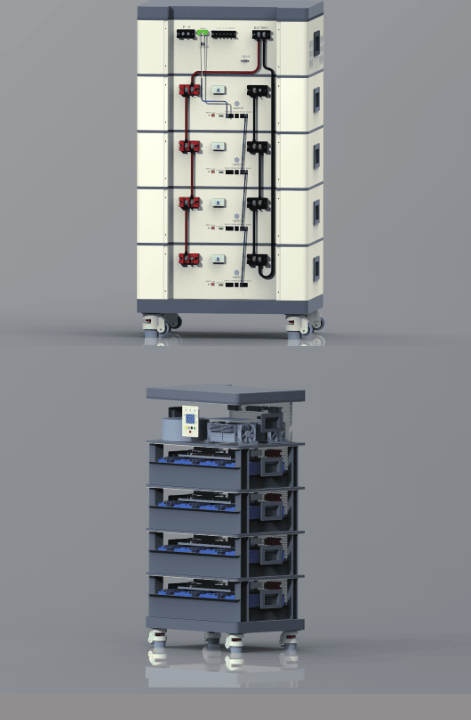 51.2V 100Ah Hybird inverter vertical energy storage system for bakcup power UPS